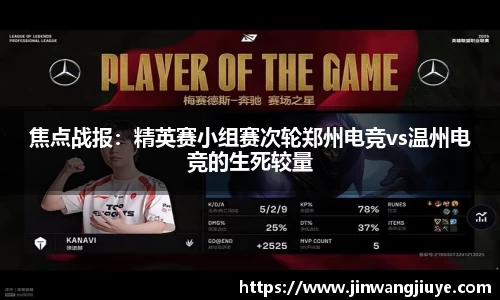 焦点战报：精英赛小组赛次轮郑州电竞vs温州电竞的生死较量